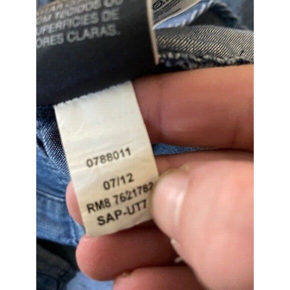 Tommy Hilfiger Womens Sz M Blue Chambray Button-Up Casual Long Sleeve Shirt - Picture 10 of 11